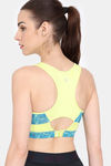 Zelocity Quick Dry Sports Bra With Removable Padding - Sunny Lime — thumbnail 2